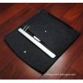 Hot sale 2 in 1 felt tablet cover and laptop sleeve with PU decoration
